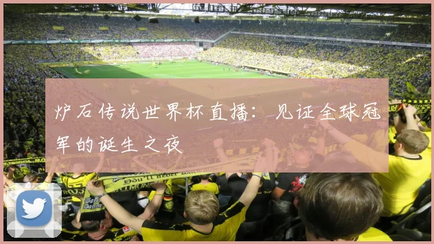 炉石传说世界杯直播:见证全球冠军的诞生之夜